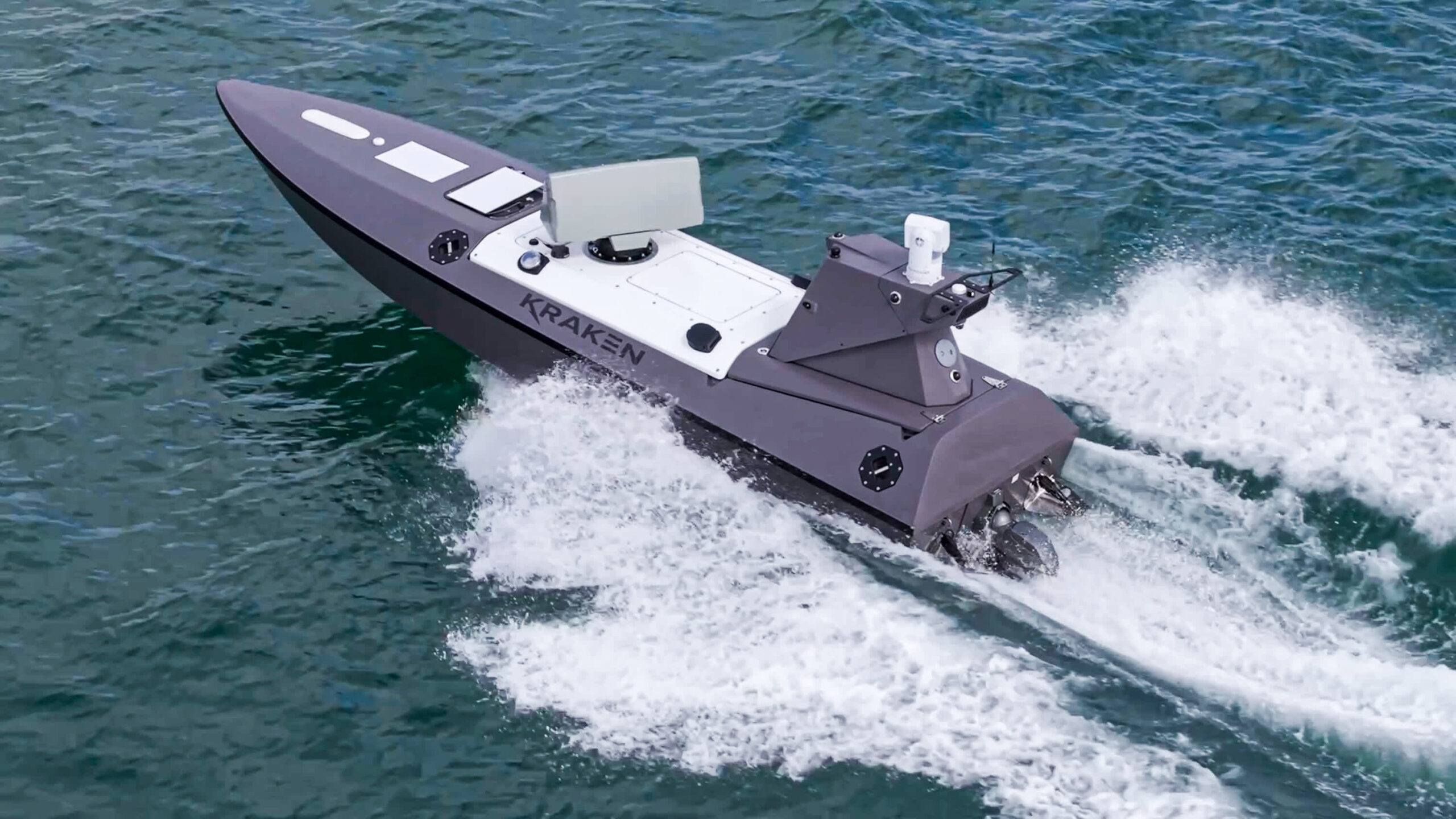 Saab UK and Kraken Fit a Giraffe 1X Radar to an 8.4-Metre Robot Boat in Under Seven Months