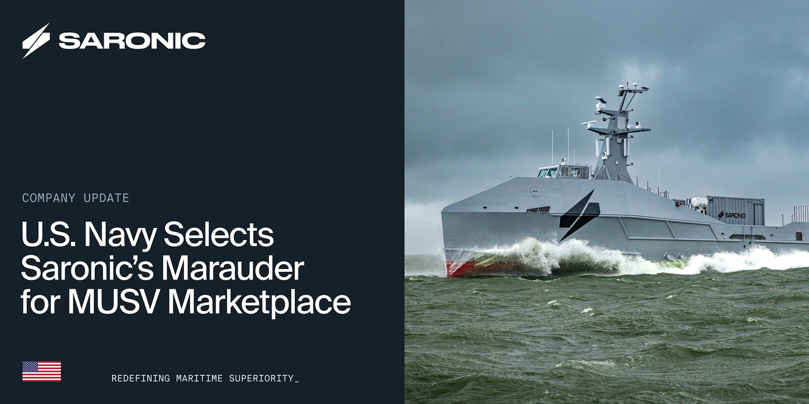 Navy Puts 180-Foot Saronic Marauder Into Production After 140 Test Scenarios